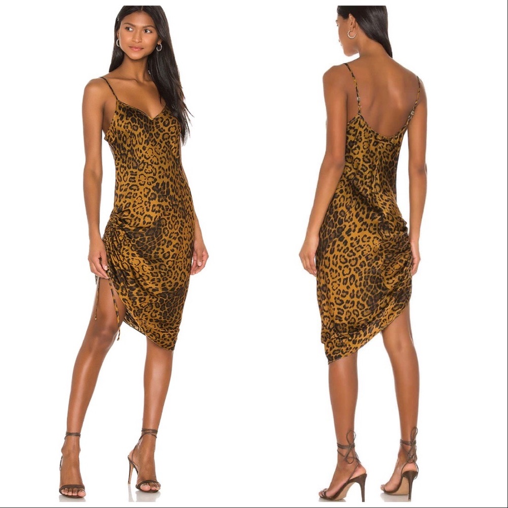 NWT Nation LTD Mira Bias Slip Dress Jaguar Revolve